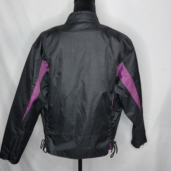 Women's Purple Textile Jacket with Side Stretch and Lacing. Size L - Picture 7 of 9